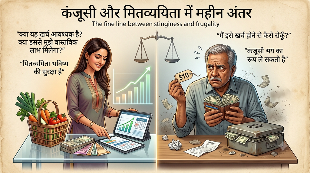 कंजूसी और मितव्ययिता में अंतर 